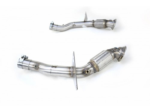 Sportauspuff Quicksilver Ferrari 488 de-cat pipes